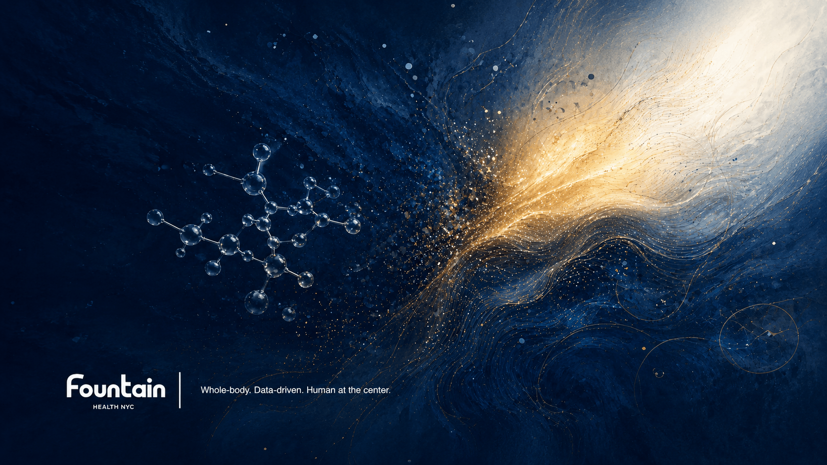 molecule and system in abstract form on the dark background